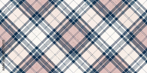 Stylish navy and blush plaid pattern, perfect for modern textiles and design projects.