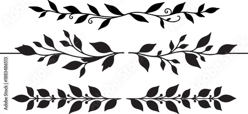 Elegant leaf border design Vector