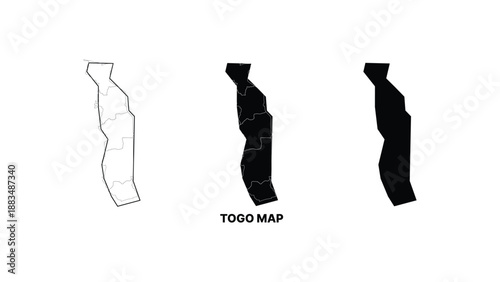 Minimalist togo map silhouette