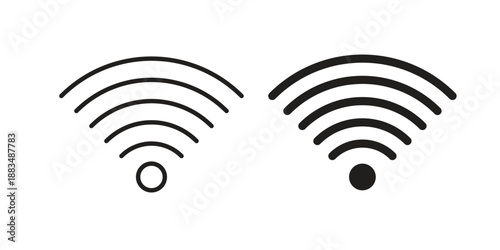 Wifi Signal icon suitable. Simple outline and solid style icon EPS10