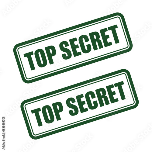 Two green rectangular stamps emphatically marking documents as.