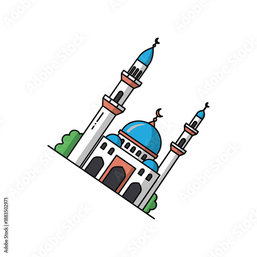 Elegant Mosque Vector Illustration