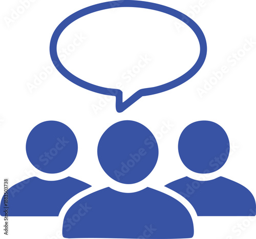 Team communication discussion icon isolated on transparent background