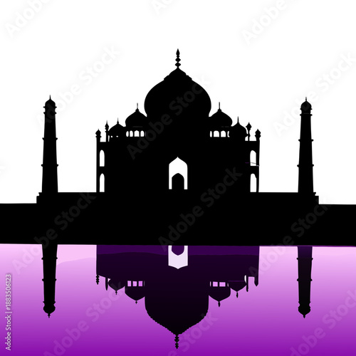 taj mahal vector illustration