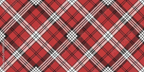 Vibrant red plaid pattern featuring black and white details for a cozy, stylish look.