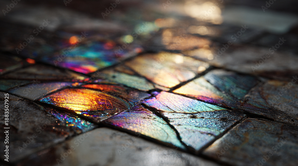 Naklejka premium Iridescent marble