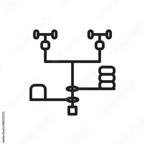 Weather station icon symbolizing precision meteorology and smart farming, representing hyper-local climate sensors, agricultural wind speed monitoring, rainfall data, automated environmental tracking.