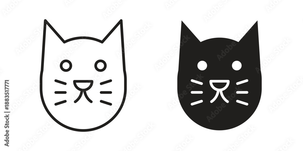 Obraz premium Cat icon suitable symbol. Simple stock illustration stock