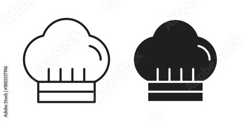Chef hat icon suitable symbol. Simple stock illustration stock