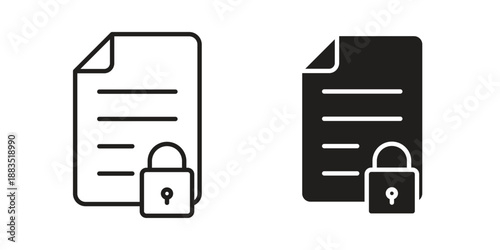 Confidential icon suitable symbol. Simple stock illustration stock