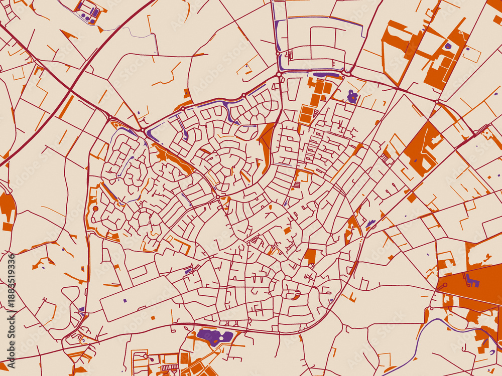Fototapeta premium Haaksbergen Netherlands city map poster