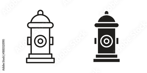 Fire hydrant icon suitable symbol. Simple stock illustration stock
