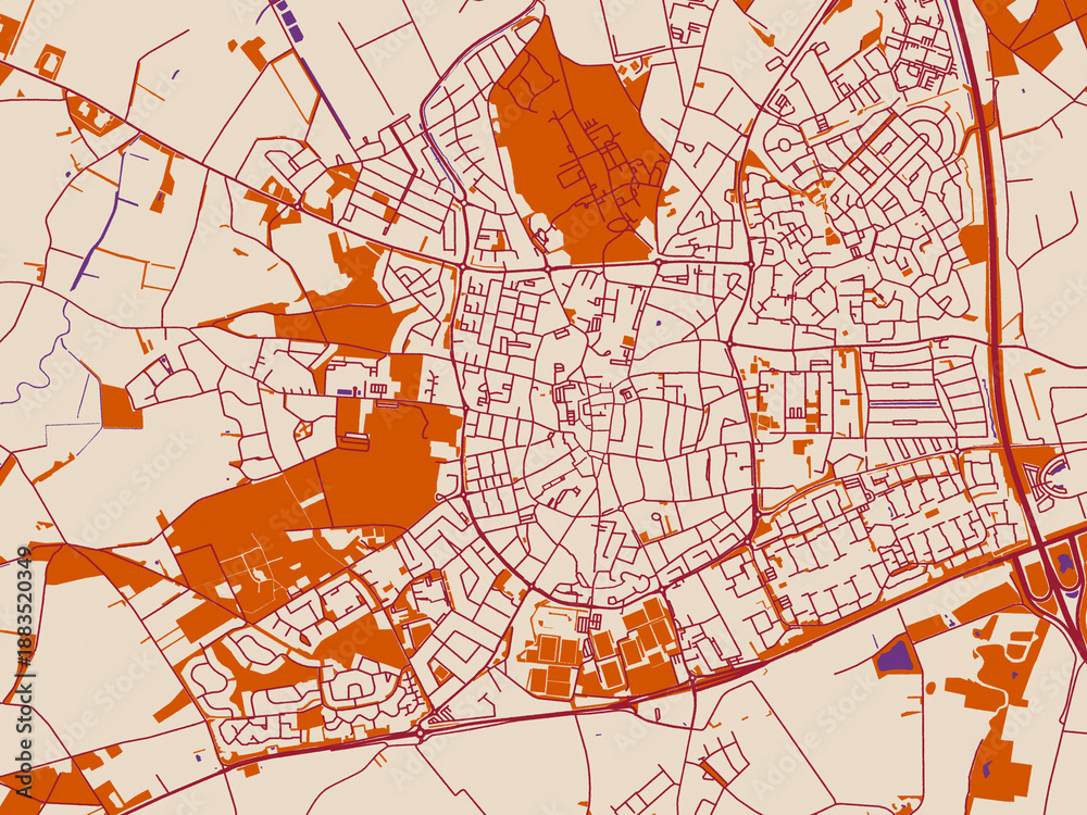 Obraz premium Venray Netherlands city map poster