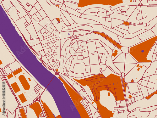 City map background — Coimbra Centro, Portugal