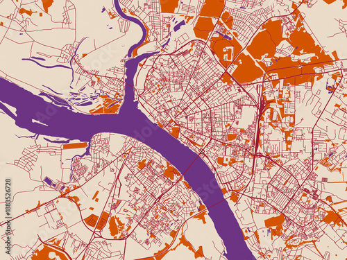 Foto City map poster — Kostroma, Russian Federation