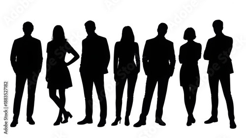 silhouettes of people