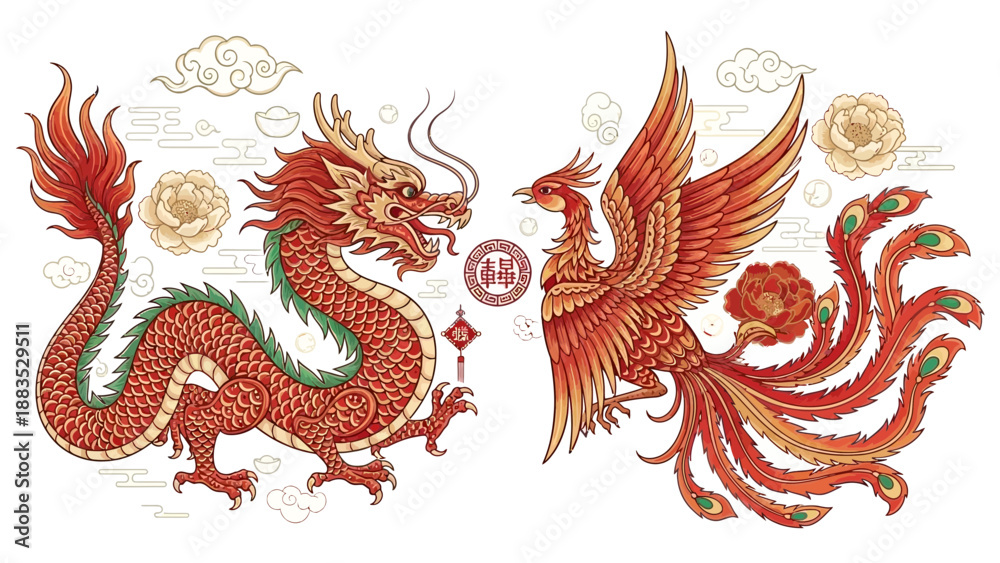 Dragon Phoenix Images – Browse 27,137 Stock Photos, Vectors, and