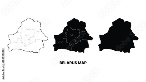 Minimalist belarus map vector illustration