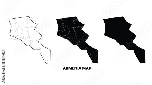 Minimalist armenia map vector illustration