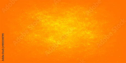 An abstract orange background with a burning fire design features a hot yellow sun pattern and grunge paper texture to create an inferno flame backdrop for this artistic light illustration