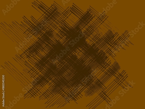 Фотография Abstract digital illustration featuring a dense, hand-drawn style crosshatch pattern of fine dark lines over a solid earth-toned brown background