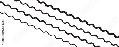 Φωτογραφία Wave line and wavy zigzag pattern lines