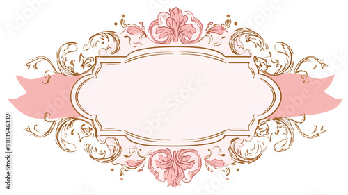 Elegant Feminine Badge Design Vector Art for Illustration and Prints
