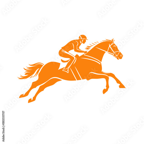 Dynamic Racehorse in Motion Artwork