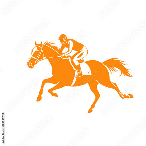 Dynamic Racehorse in Motion Artwork