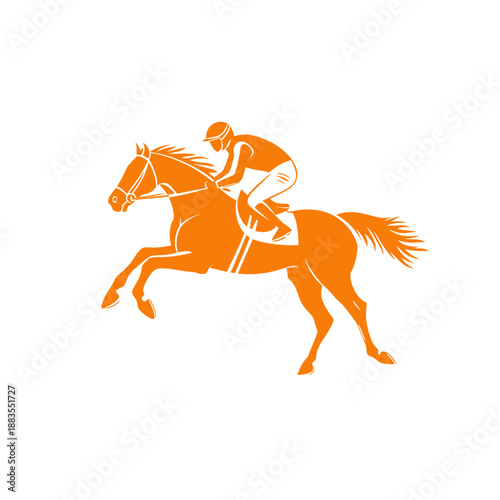 Dynamic Racehorse in Motion Artwork