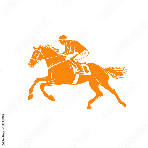 Dynamic Racehorse in Motion Artwork
