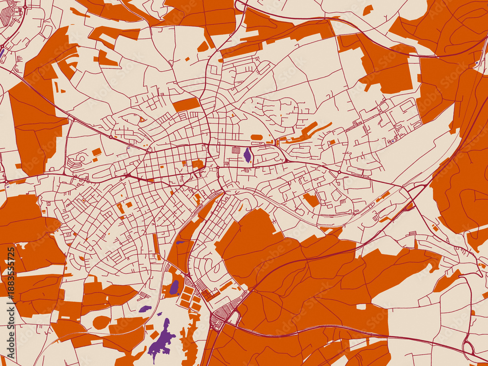 Fototapeta premium City map poster — Schwenningen, Germany