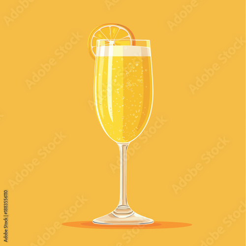 Bright Citrus Mimosa in Elegant Glass
