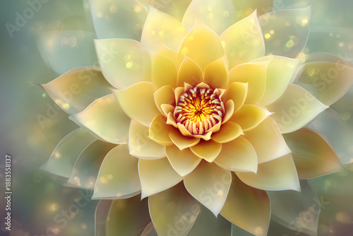 Bright flower blooms in soft colors under gentle light