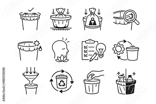 Prevention weight cue vector focus waste minimalist arrows load liner slip trash