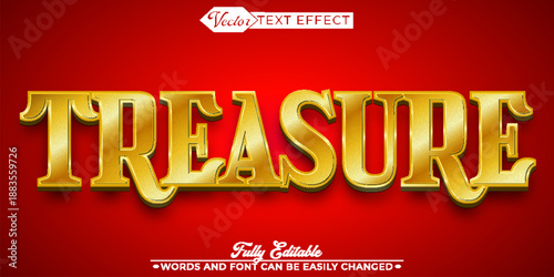  Treasure Gold Adventure Vector Fully Editable Smart Object Text Effect