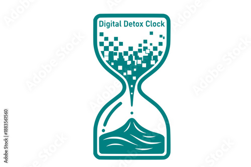 Digital Detox Wellness and Time Management Vector Icon for Mental Health and Offline Balance Illustration