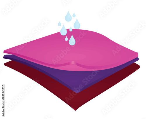 Water resistance layers. vector illustration