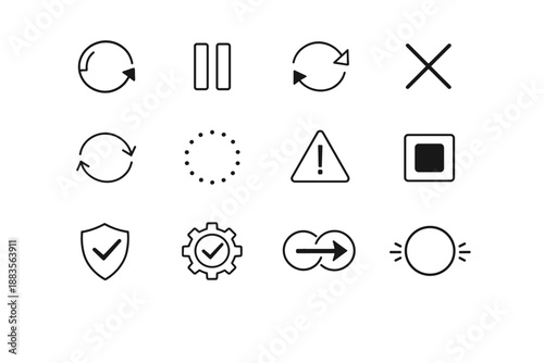 Arrow vector progress stop blocked image seal processing simple icon state abstract