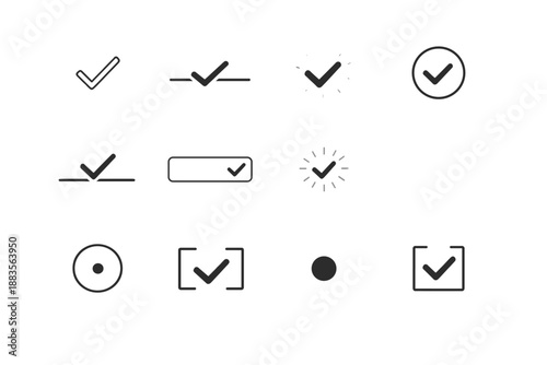 Simple badge visual generation image vector icon neutral confirmation calm marker interaction