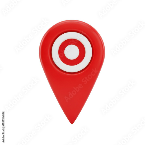 Free Download Red location marker with bullseye isolated on transparent background - GFXLoad
