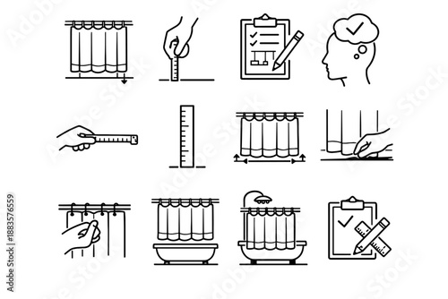 Before vertical icon accurate correct icons clean logic vector install shower measurement