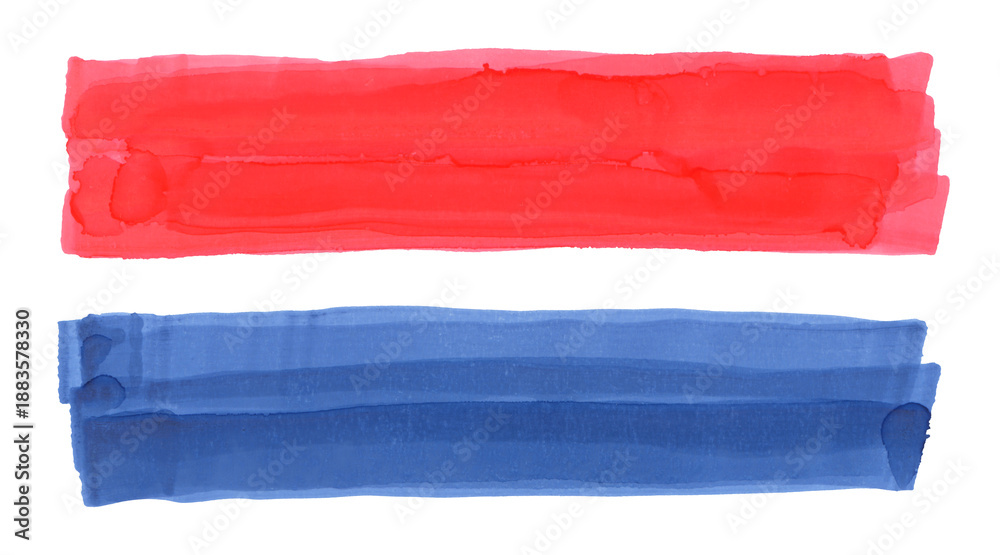 Naklejka premium PNG Red, blue Hand drawn sketch hatching line smear stroke. Felt-tip pen, watercolor marker texture stain isolated on transparent background.
