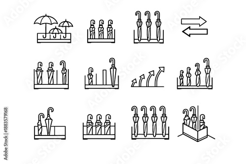 Family cue organization mindful vector size tidy logic simple icon visual umbrella