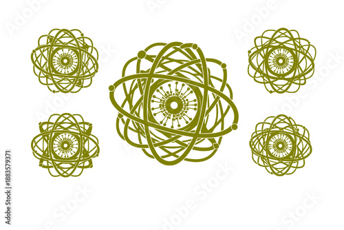 Quantum Computing Qubit Processor Vector Icon for Future Technology Data Science and Supercomputer Illustration