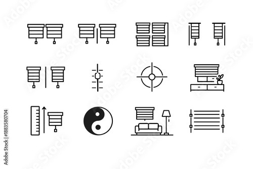 Look icons step awareness icon adjust window minimalist balanced alignment vector evenly