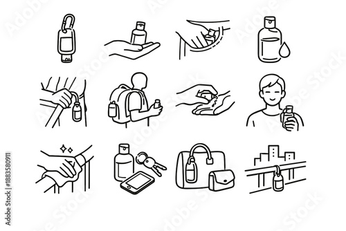 Icon awareness hygiene cue keep vector cleaning quick hand icons preparedness urban