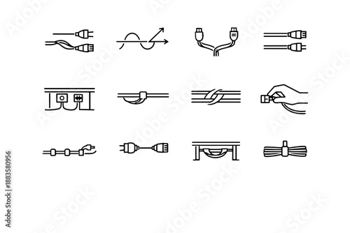 Tidy wiring logic interference vector cue cable order separate desk structure icon