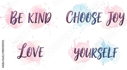 Set of 4 inspirational quotes vector