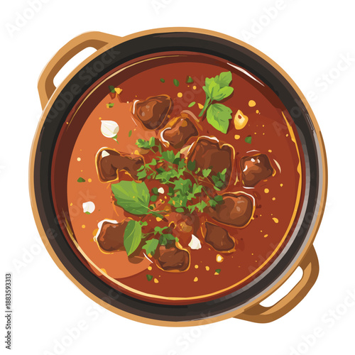 Goulash, presented as a modern flat 2D vector icon graphic on a white background